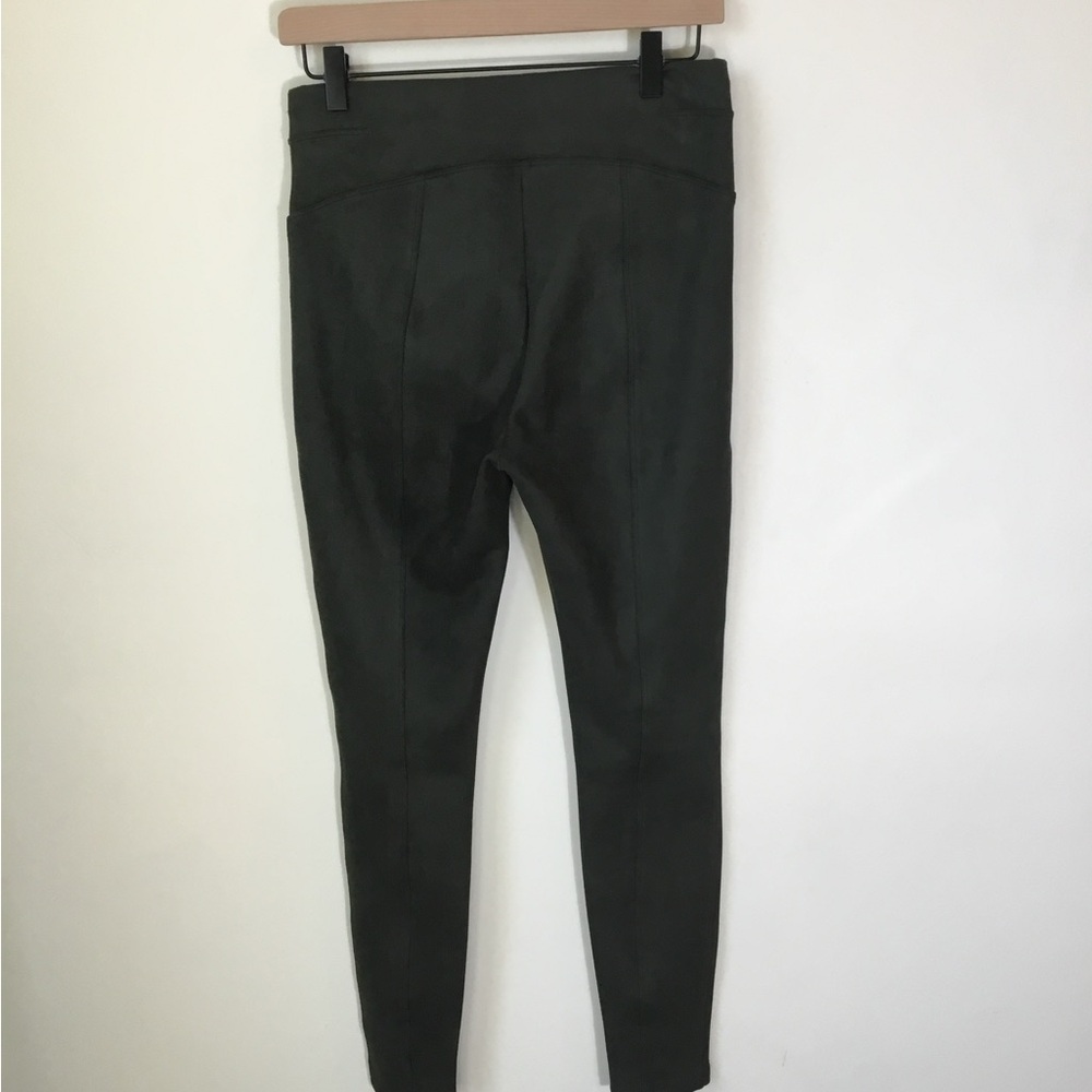 Spanx‎ Faux Suede Olive Green Leggings Pant - Picture 2 of 6